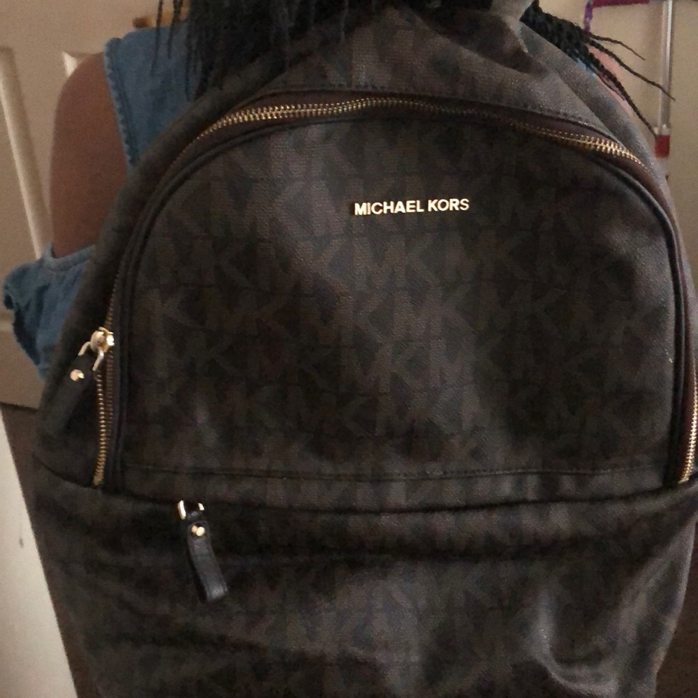 Michael Kors Brown Monogram Backpack - image 6